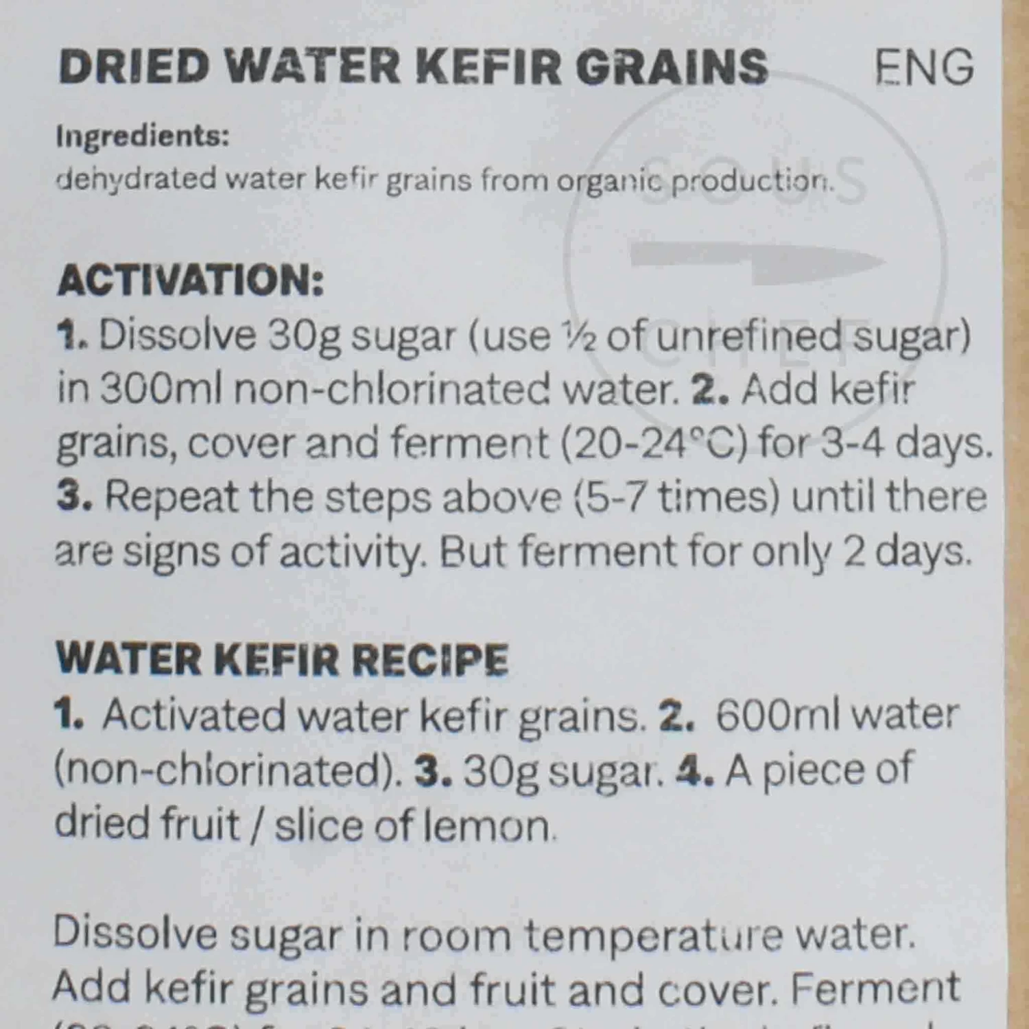 Kefirko Water Kefir Grains, 5g 2 Kefirko Water Kefir Grains, 5g - Image 2