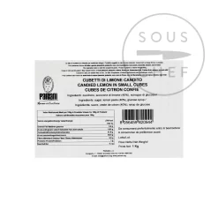 Pariani Candied Lemon In Small Cubes, 1kg -Sous Chef PA0169 ParianiCandiedLemonInSmallCubes1kg BoP
