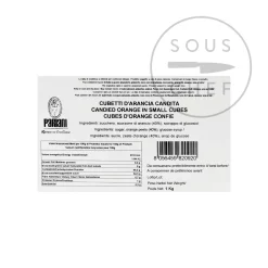 Pariani Candied Orange In Small Cubes 1kg -Sous Chef PA0170 ParianiCandiedOrangeInSmallCubes1kg BoP