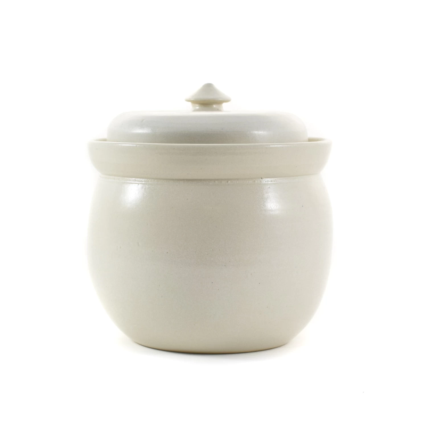 Handmade Stoneware Fermenting Crock In White 2 Litre 1 Handmade Stoneware Fermenting Crock In White 2 Litre