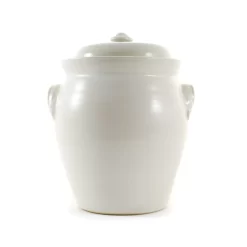 Handmade Stoneware Fermenting Crock In White 4.5 Litre
