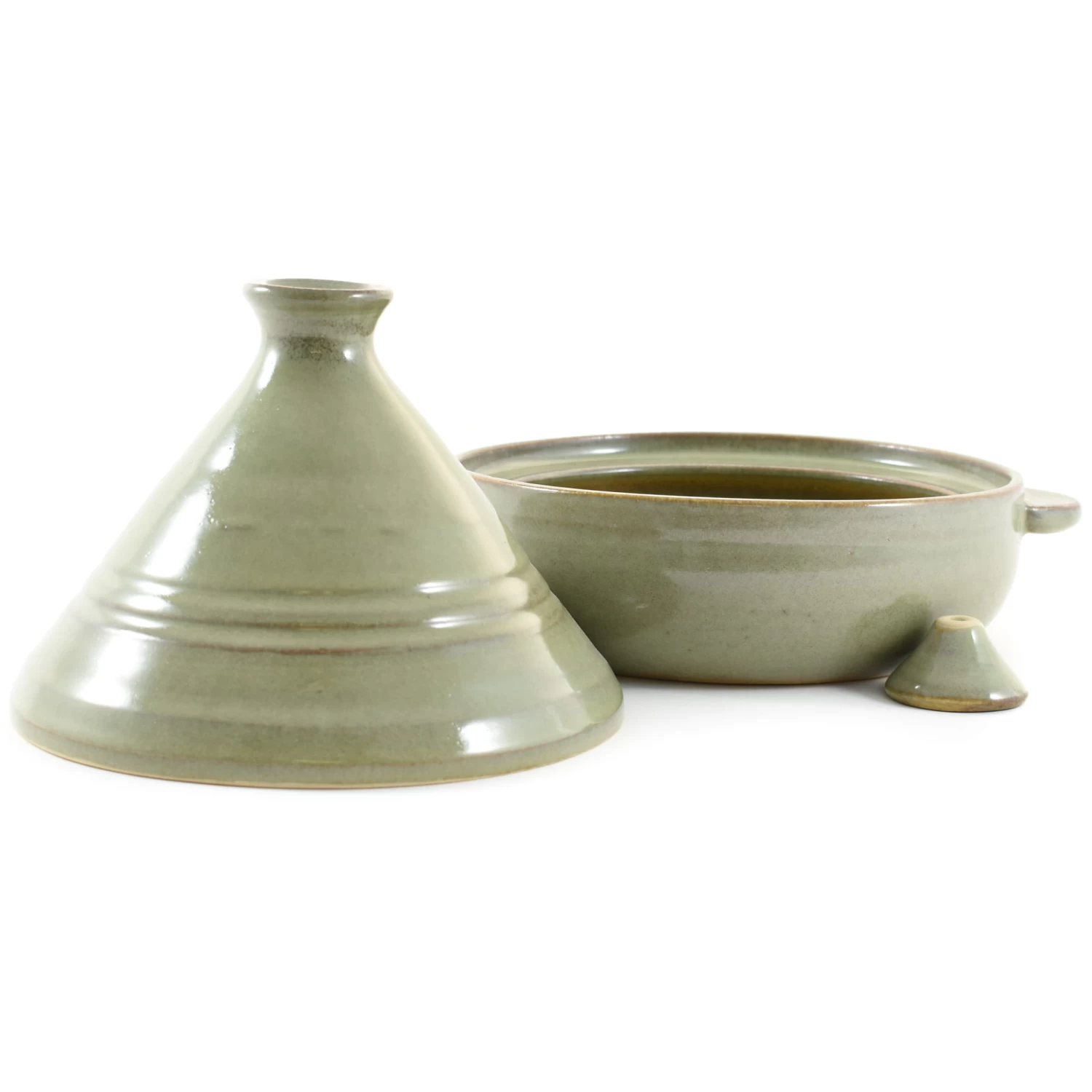 Handmade Glazed Stoneware Tagine 23cm 2 Handmade Glazed Stoneware Tagine 23cm - Image 2