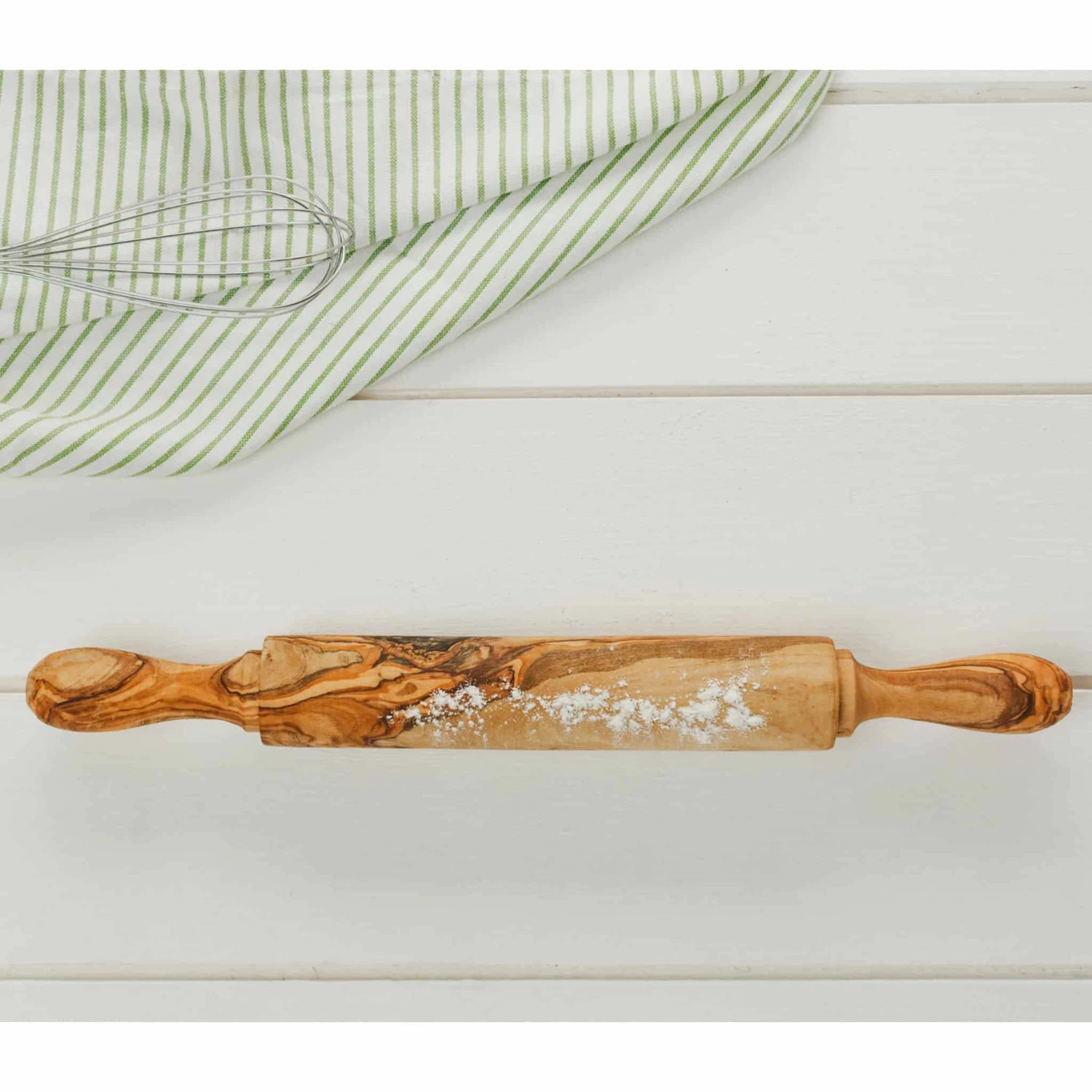Olive Wood Rolling Pin 40cm 2 Olive Wood Rolling Pin 40cm - Image 2