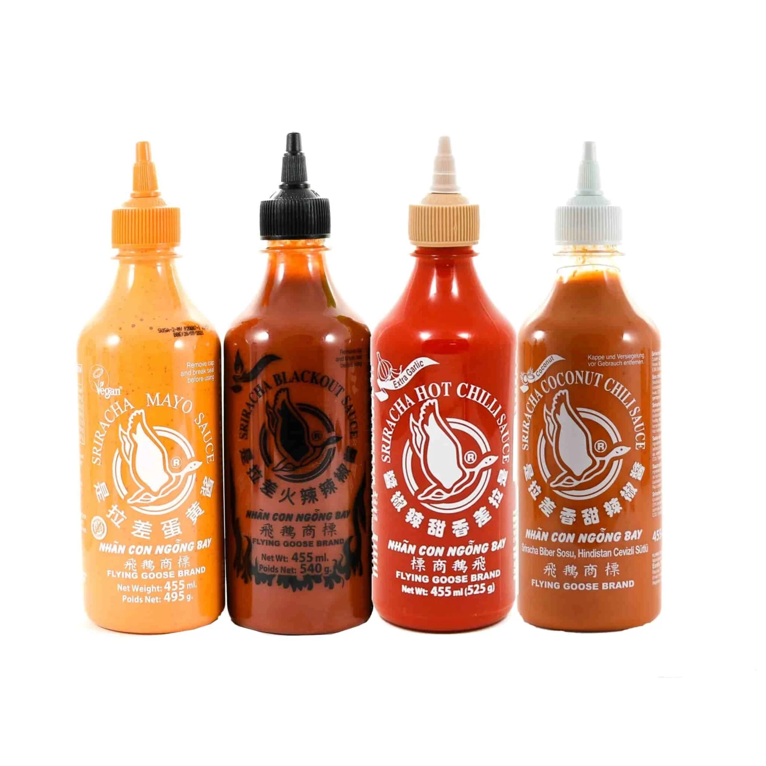 Flying Goose Sriracha Tasting Bundle 4 X 455ml 1 Flying Goose Sriracha Tasting Bundle 4 X 455ml