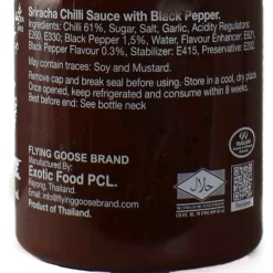 Flying Goose Sriracha Box Set, 4 X 200ml -Sous Chef SI0108FlyingGooseSriracha4Pack4x200mlBlackPepperIngredients