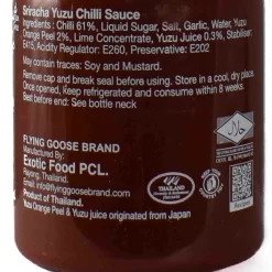 Flying Goose Sriracha Box Set, 4 X 200ml -Sous Chef SI0108FlyingGooseSriracha4Pack4x200mlYuzuIngredients