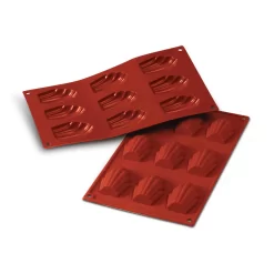 Silikomart Silicone Madeleine Mould, 9 Madeleines