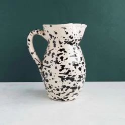 Puglia Black Splatter Ceramic Pitcher -Sous Chef ShopifyProduct 2040px 0019 PugliaPitcher lifestyle NC0016