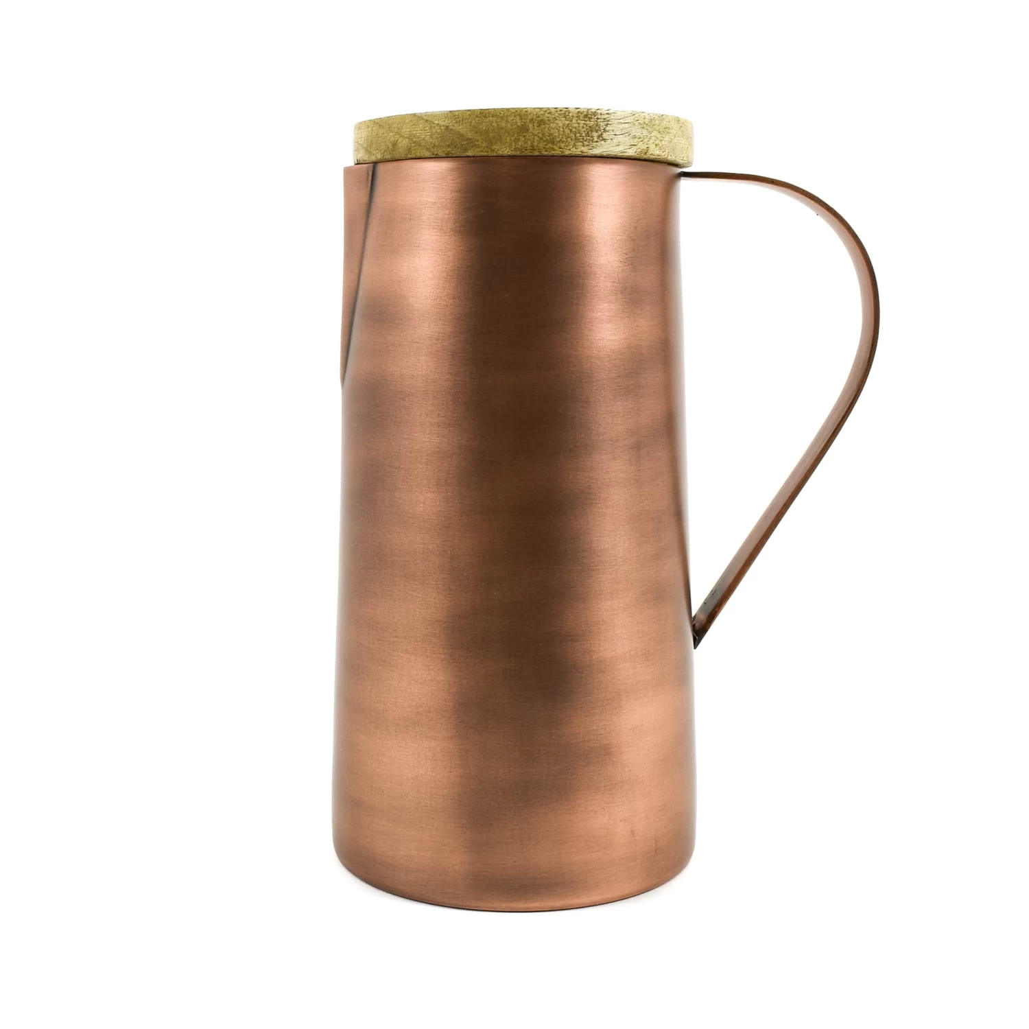 Copper & Mango Wood Water Jug 1250ml 1 Copper & Mango Wood Water Jug 1250ml