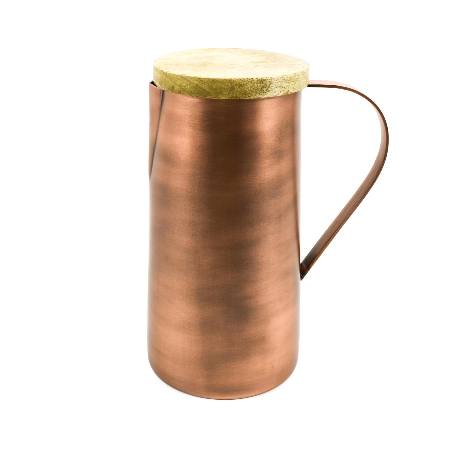 Copper & Mango Wood Water Jug 1250ml 2 Copper & Mango Wood Water Jug 1250ml - Image 2