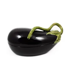 Bordallo Pinheiro Aubergine Dish 28cm -Sous Chef aubergine dish shine