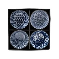 Blue & White Rice Bowl Boxed Gift Set 9 Blue & White Rice Bowl Boxed Gift Set -Sous Chef blue white rice bowl set