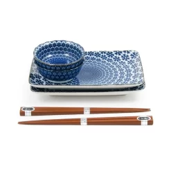 Blue Star Sushi Serving Set -Sous Chef blue star sushi swerving set side