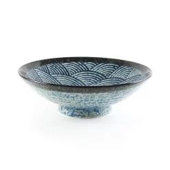 Blue Wave Large Shallow Bowl
