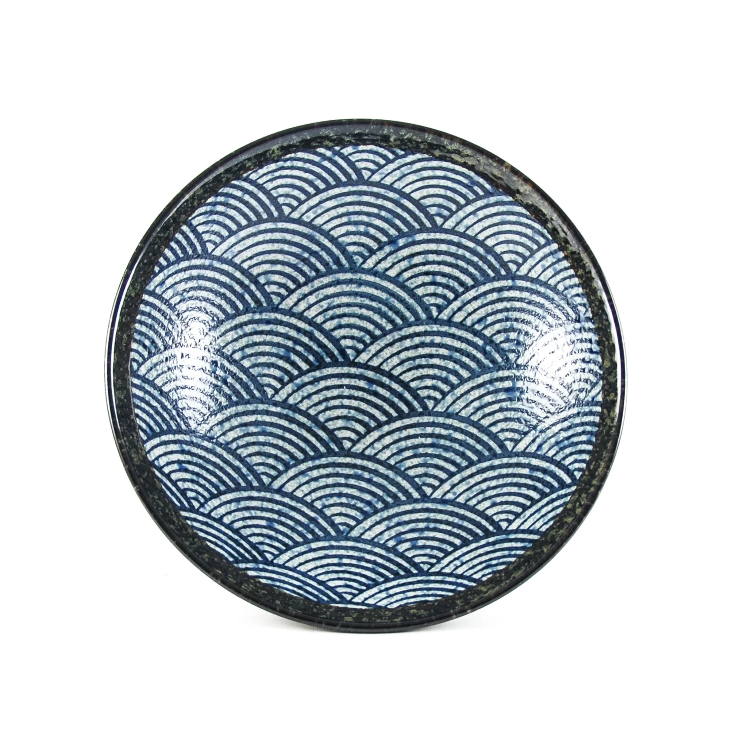 Blue Wave Large Shallow Bowl 3 Blue Wave Large Shallow Bowl - Image 3
