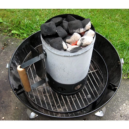 BBQ Chimney Starter 27cm High X 16cm Dia 3 BBQ Chimney Starter 27cm High X 16cm Dia - Image 3