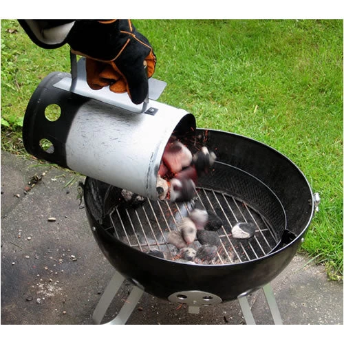BBQ Chimney Starter 27cm High X 16cm Dia 2 BBQ Chimney Starter 27cm High X 16cm Dia - Image 2