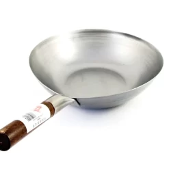 Carbon Steel Wok - Flat Base 33cm Dia