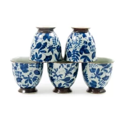 Kashiwa Blue Japanese Teacup Set -Sous Chef kashiwa japanese teacup set