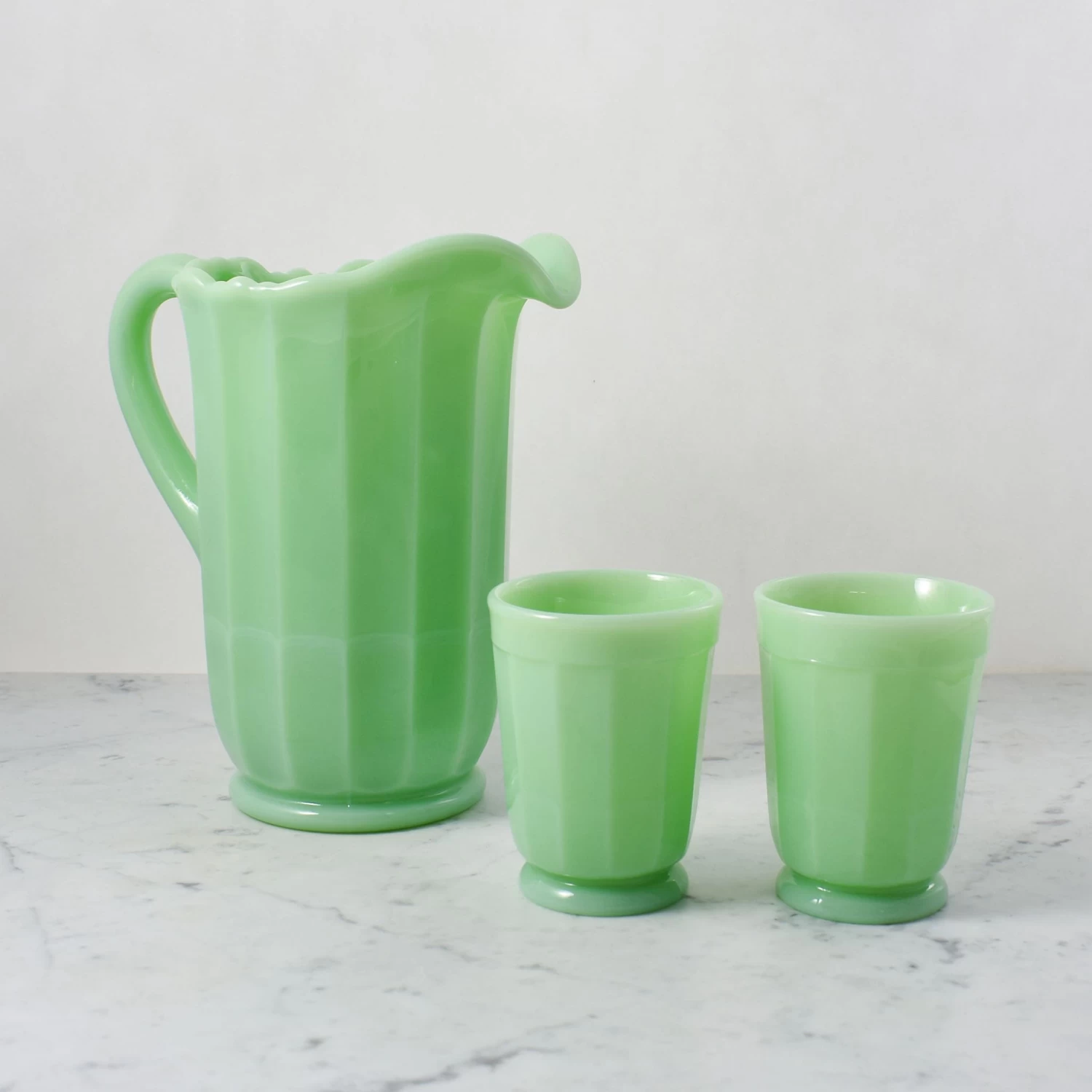 Mosser Glass Jade Milk Glass Pitcher 3 Mosser Glass Jade Milk Glass Pitcher - Image 3