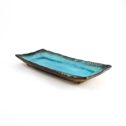 Oblong Turquoise Platter -Sous Chef rectangular serving plate turquoise main