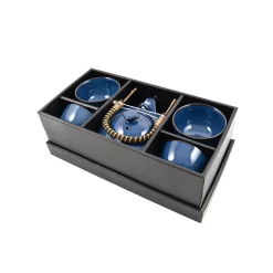 Rich Blue Japanese Tea Set For Four -Sous Chef rich blue japanese tea set for four 4