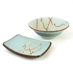 Sakura Blossom Side Plate 19cm X 13cm -Sous Chef sakura plate bowl 1