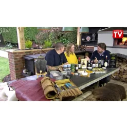 Dutchdeluxes Leather BBQ Apron In Vintage Brown -Sous Chef still shot itv saturday kitchen james martin product page b9b53eb1 9c84 4f12 8856 05e6e075f640