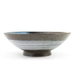 Blue-Black Glaze Bowl 7 Blue-Black Glaze Bowl -Sous Chef stoneware bowl blue and gold 24cm side2