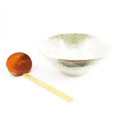 Small Yukishino Ramen Bowl -Sous Chef stoneware bowl earthy colours light 19.5cm ladel