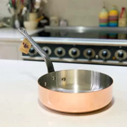 De Buyer Prima Matera Induction-Compatible Copper Saute Pan - Straight -Sous Chef straight sided saute