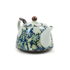 Suisen Blue Japanese Teapot 7 Suisen Blue Japanese Teapot -Sous Chef suisen blue japanese teapot side