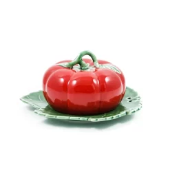 Bordallo Pinheiro Tomato Butter Dish With Cover -Sous Chef tomato butter dish 1