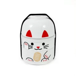 White Manekineko Bento Box 640ml